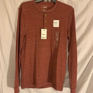 Mens Sonoma Long Sleeve Super Soft Maroon Short- Size Small.